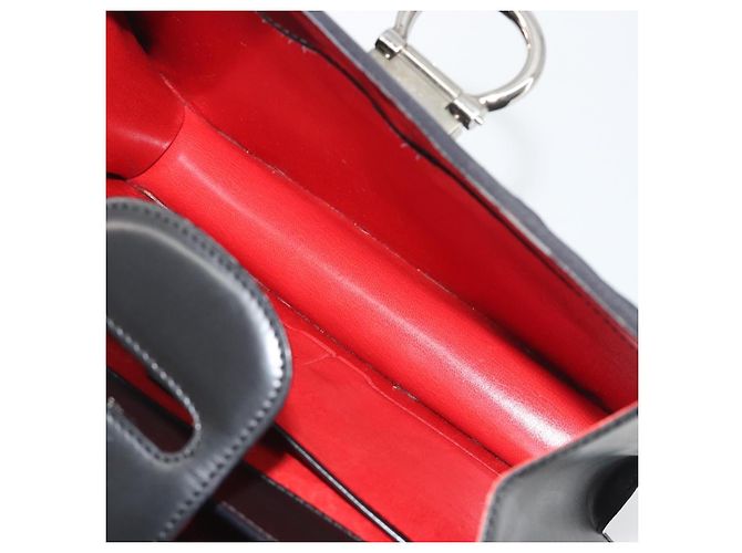 Céline Borsa a tracolla CELINE Canvas Nero Argento Auth ep15292 - vista 22
