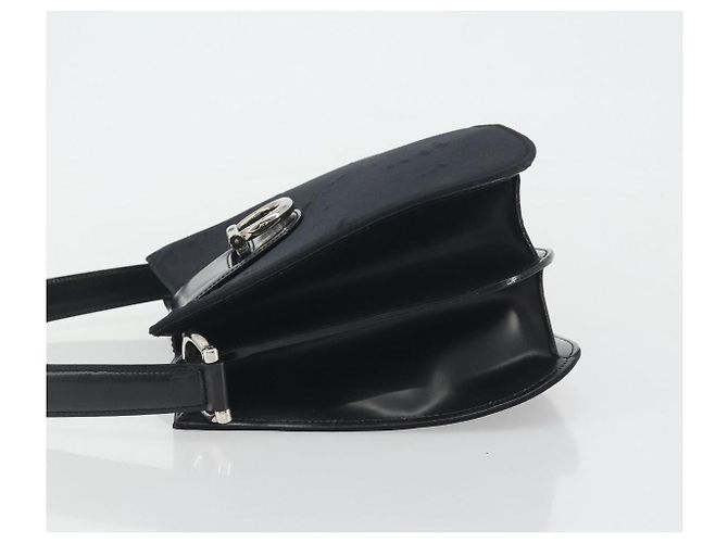 Céline Borsa a tracolla CELINE Canvas Nero Argento Auth ep15292 - vista 5