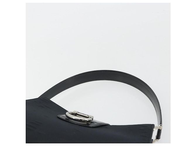 Céline Borsa a tracolla CELINE Canvas Nero Argento Auth ep15292 - vista 8