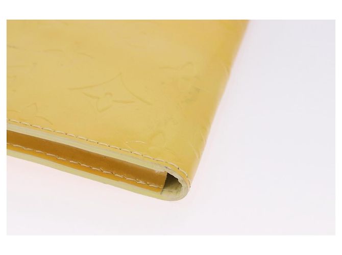 LOUIS VUITTON Portafoglio Walker Monogram Vernis Lime Yellow M91074 LV Auth ep15446 D'oro - vista 12