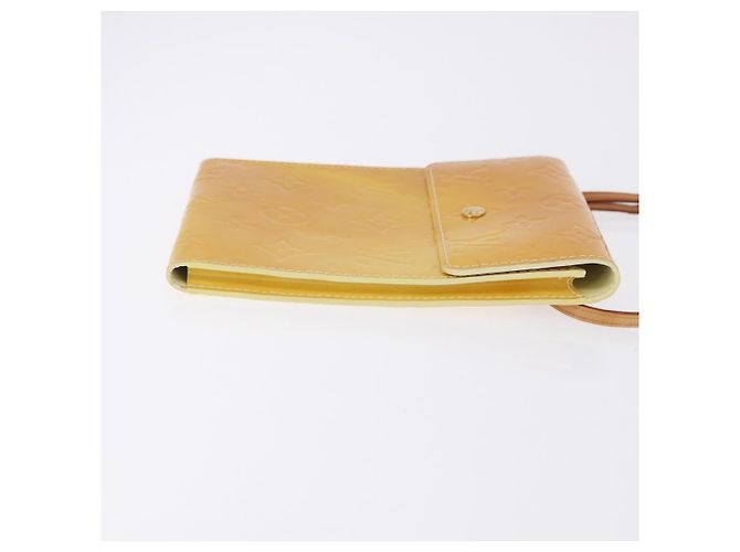 LOUIS VUITTON Portafoglio Walker Monogram Vernis Lime Yellow M91074 LV Auth ep15446 D'oro - vista 4