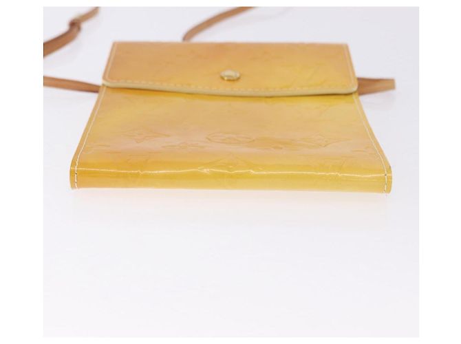 LOUIS VUITTON Portafoglio Walker Monogram Vernis Lime Yellow M91074 LV Auth ep15446 D'oro - vista 9