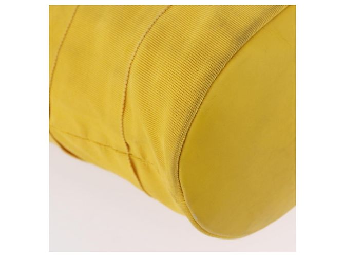 Borsa a tracolla con catena Salvatore Ferragamo in tela Giallo Oro Auth bs36309 - vista 11