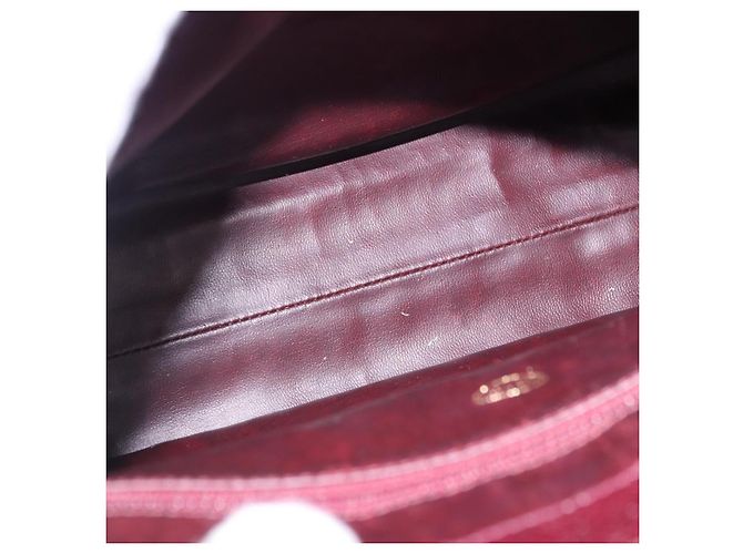 Borsa Tote Chanel Chain in Pelle Caviar Bordeaux Oro CC Auth 193083A D'oro Bordò - vista 19