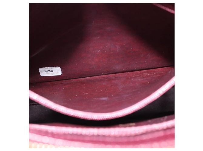 Borsa Tote Chanel Chain in Pelle Caviar Bordeaux Oro CC Auth 193083A D'oro Bordò - vista 23
