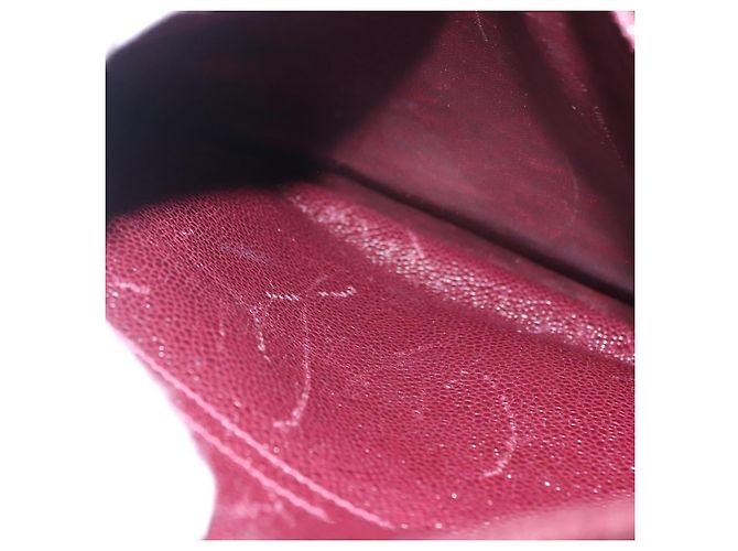 Borsa Tote Chanel Chain in Pelle Caviar Bordeaux Oro CC Auth 193083A D'oro Bordò - vista 26