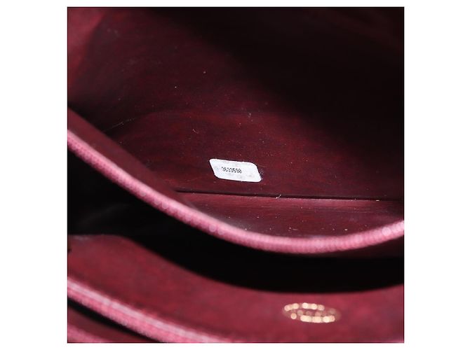 Borsa Tote Chanel Chain in Pelle Caviar Bordeaux Oro CC Auth 193083A D'oro Bordò - vista 27