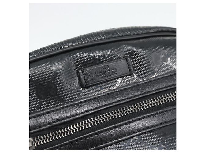 Borsa a Spalla GUCCI GG Implementation PVC Nero Argento 233268 Auth ep15366A - vista 15
