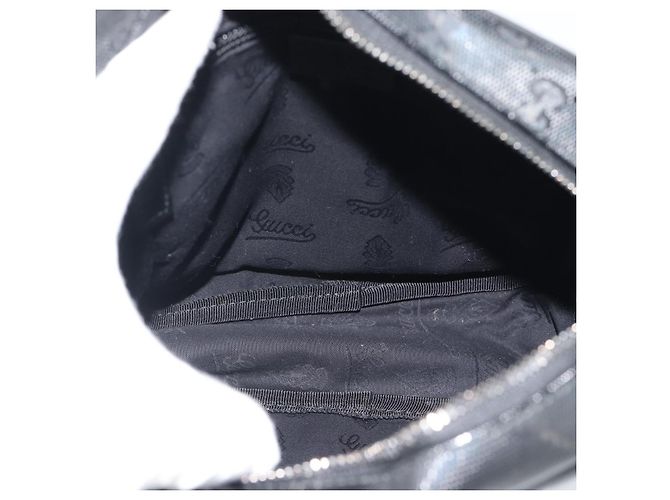 Borsa a Spalla GUCCI GG Implementation PVC Nero Argento 233268 Auth ep15366A - vista 17