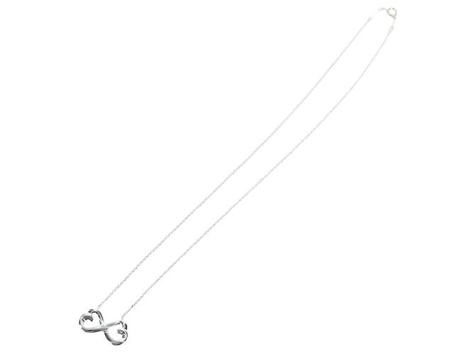 Autre Marque Collana Double Rubbing Heart TIFFANY&Co. Argento Ag925 Autentica am12119M - vista 2
