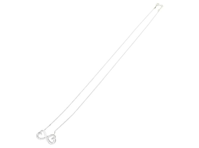 Autre Marque Collana Double Rubbing Heart TIFFANY&Co. Argento Ag925 Autentica am12119M - vista 8