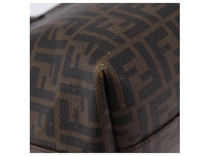 FENDI Zucca Canvas Tote Bag PVC Braun Schwarz Authentisch 193498 - Ansicht 10