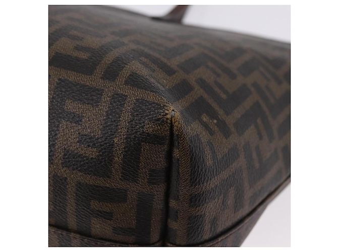 FENDI Zucca Canvas Tote Bag PVC Braun Schwarz Authentisch 193498 - Ansicht 11