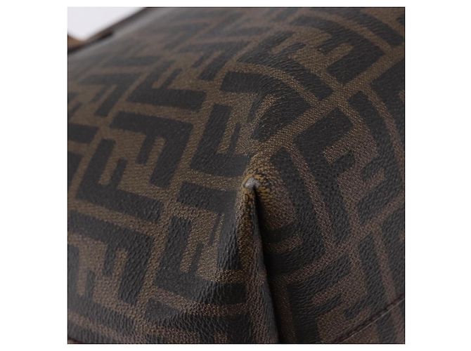 FENDI Zucca Canvas Tote Bag PVC Braun Schwarz Authentisch 193498 - Ansicht 12