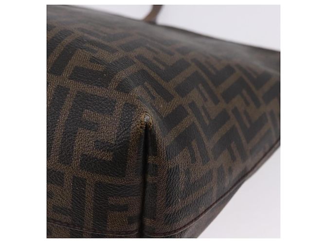 FENDI Zucca Canvas Tote Bag PVC Braun Schwarz Authentisch 193498 - Ansicht 13