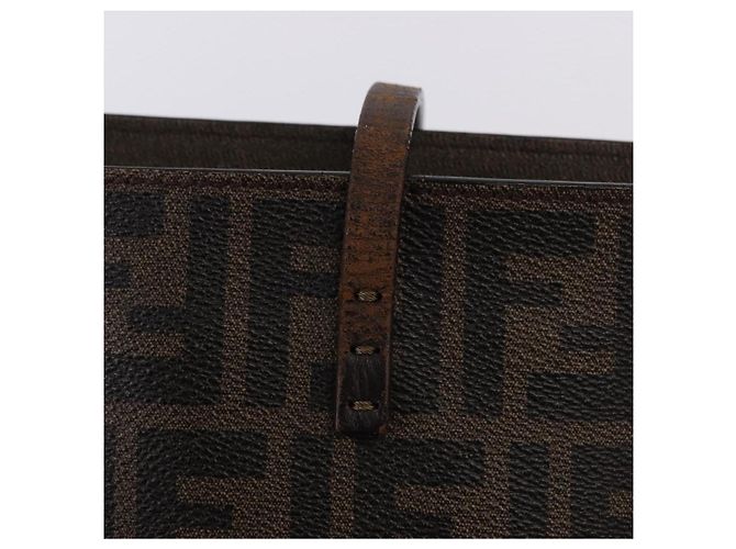 FENDI Zucca Canvas Tote Bag PVC Braun Schwarz Authentisch 193498 - Ansicht 14