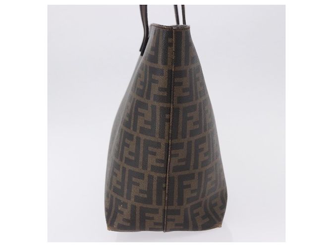 FENDI Zucca Canvas Tote Bag PVC Braun Schwarz Authentisch 193498 - Ansicht 4