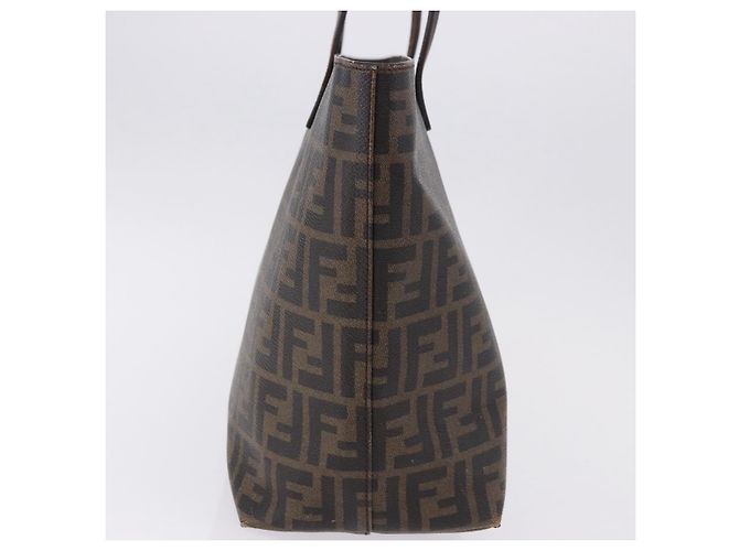 FENDI Zucca Canvas Tote Bag PVC Braun Schwarz Authentisch 193498 - Ansicht 5