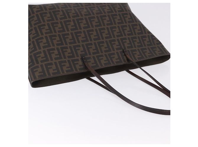 FENDI Zucca Canvas Tote Bag PVC Braun Schwarz Authentisch 193498 - Ansicht 6