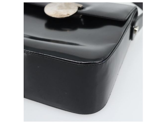 Borsa in Vernice Salvatore Ferragamo Nera Argento Auth ka5372 Nero - vista 10