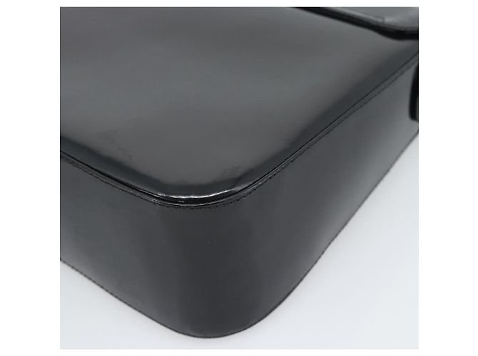 Borsa in Vernice Salvatore Ferragamo Nera Argento Auth ka5372 Nero - vista 12