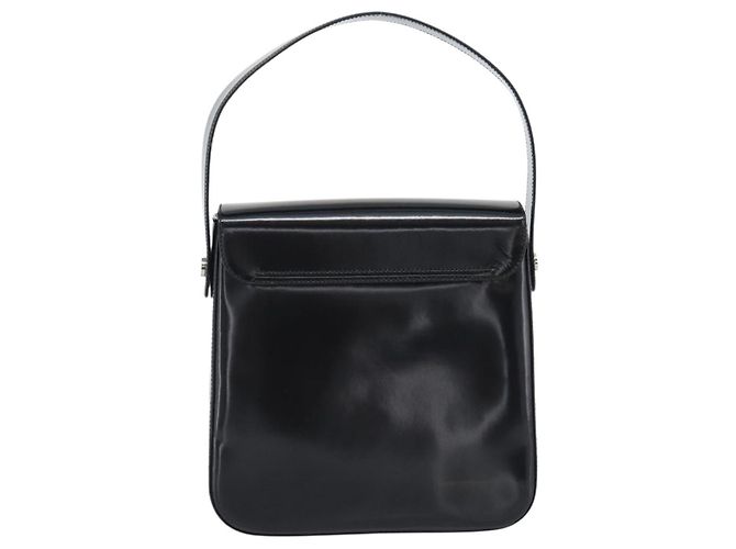 Borsa in Vernice Salvatore Ferragamo Nera Argento Auth ka5372 Nero - vista 3