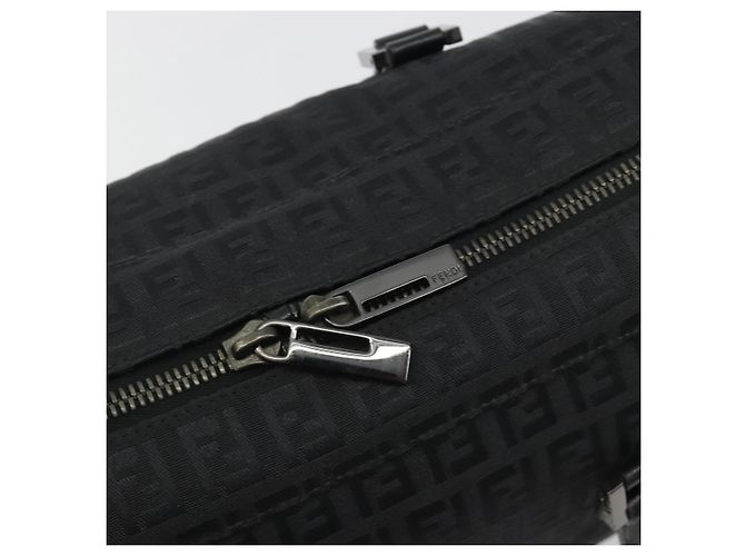Borsa a mano FENDI Zucchino Canvas Nera Argento 8BH031 Auth ki6737 Nero - vista 14