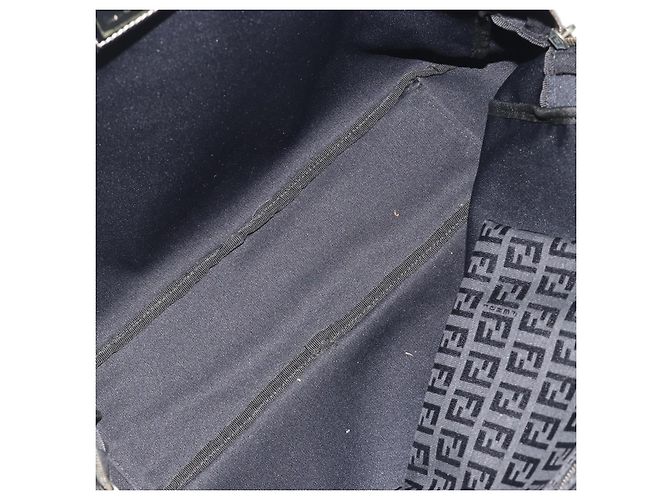 Borsa a mano FENDI Zucchino Canvas Nera Argento 8BH031 Auth ki6737 Nero - vista 17