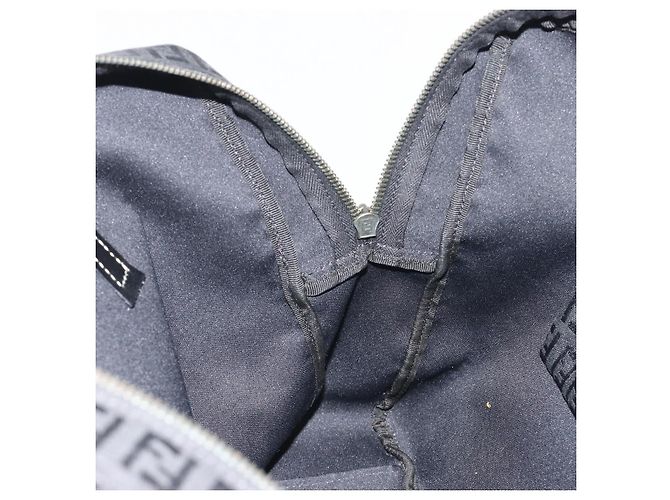Borsa a mano FENDI Zucchino Canvas Nera Argento 8BH031 Auth ki6737 Nero - vista 18