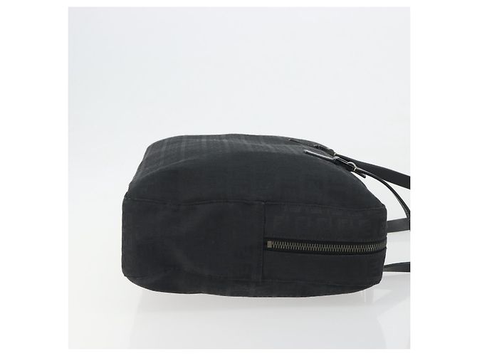 Borsa a mano FENDI Zucchino Canvas Nera Argento 8BH031 Auth ki6737 Nero - vista 4