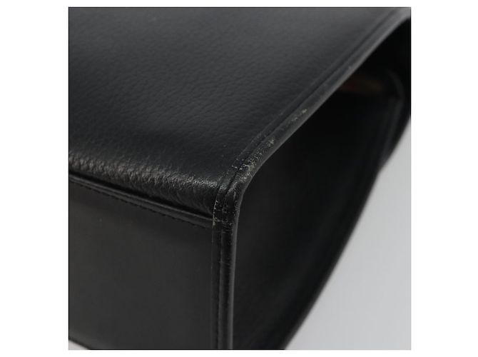 Borsa Burberry in pelle nera argento Auth ep15237 Nero - vista 12