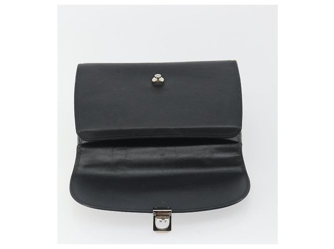 Borsa Burberry in pelle nera argento Auth ep15237 Nero - vista 16