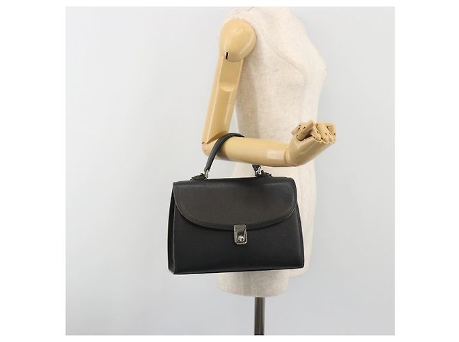 Borsa Burberry in pelle nera argento Auth ep15237 Nero - vista 23