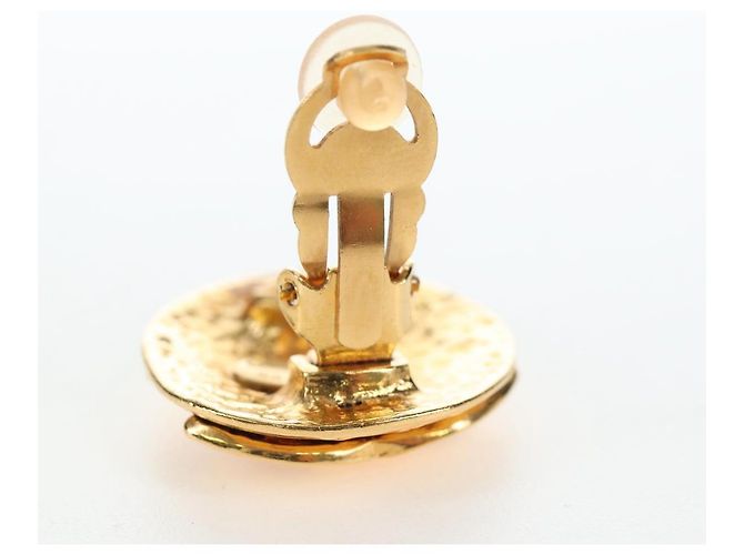 Orecchini CHANEL Metallo Tonalità Oro CC Auth 192600M - vista 13