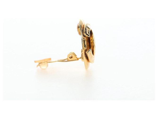 Orecchini CHANEL Metallo Tonalità Oro CC Auth 192600M - vista 4