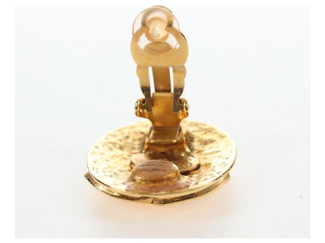 Orecchini CHANEL Metallo Tonalità Oro CC Auth 192600M - vista 7