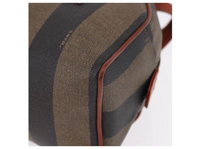 Pequin Borsa FENDI Pecan in PVC e pelle 2 modi Nero Marrone Auth ka5337A - vista 14