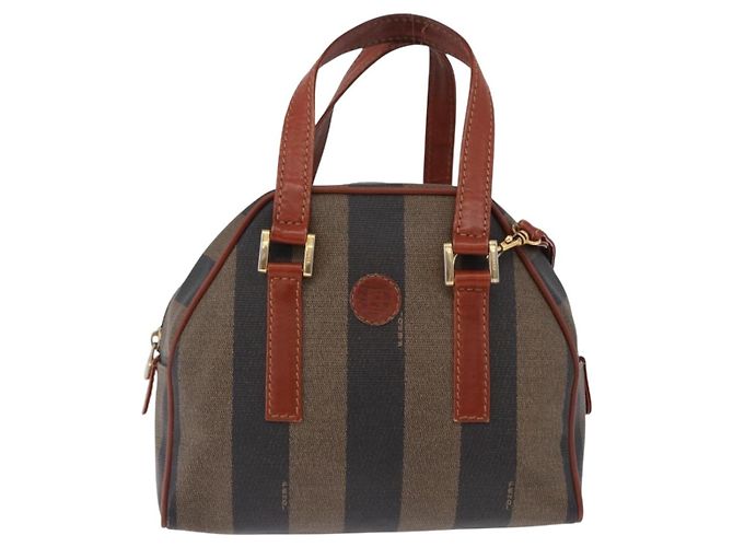 Pequin Borsa FENDI Pecan in PVC e pelle 2 modi Nero Marrone Auth ka5337A - vista 2