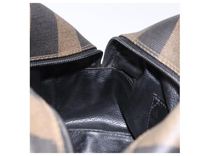 Pequin Borsa FENDI Pecan in PVC e pelle 2 modi Nero Marrone Auth ka5337A - vista 22