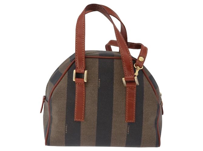 Pequin Borsa FENDI Pecan in PVC e pelle 2 modi Nero Marrone Auth ka5337A - vista 3