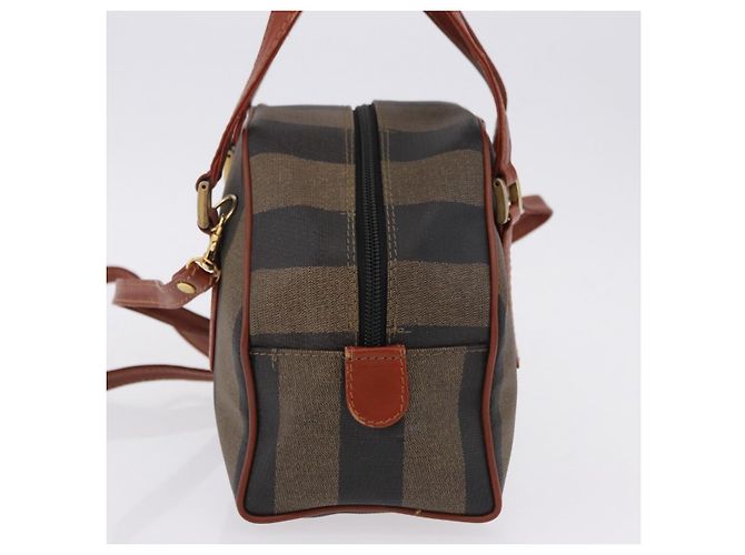 Pequin Borsa FENDI Pecan in PVC e pelle 2 modi Nero Marrone Auth ka5337A - vista 4