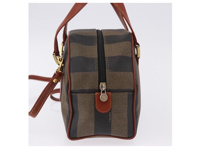 Pequin Borsa FENDI Pecan in PVC e pelle 2 modi Nero Marrone Auth ka5337A - vista 5