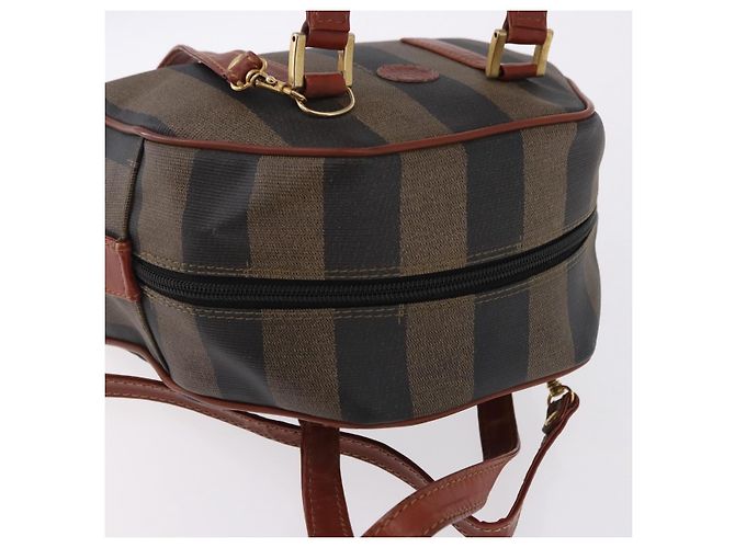 Pequin Borsa FENDI Pecan in PVC e pelle 2 modi Nero Marrone Auth ka5337A - vista 6