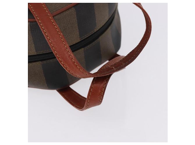 Pequin Borsa FENDI Pecan in PVC e pelle 2 modi Nero Marrone Auth ka5337A - vista 7