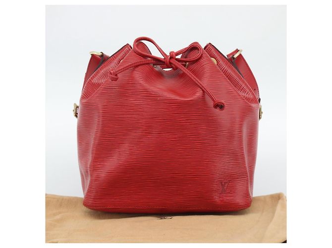 Borsa a Spalla LOUIS VUITTON Epi Petit Noe Rosso M44107 LV Auth 193106V - vista 20