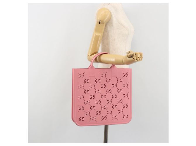 Borsa Tote per bambini GUCCI GG Canvas Gomma Rosa 679365 Auth 194066V - vista 19