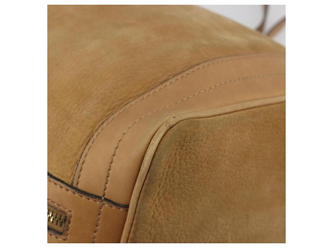 Céline Bolsa de Ombro CELINE em Couro Bege Dourado Autêntica 194005 - vista 11