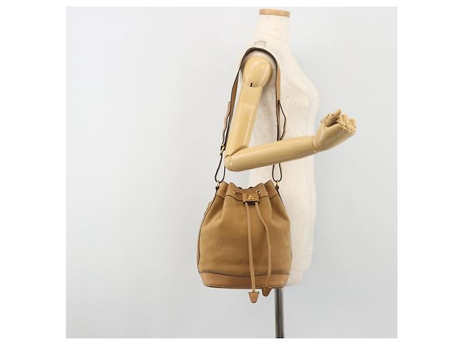 Céline Bolsa de Ombro CELINE em Couro Bege Dourado Autêntica 194005 - vista 22