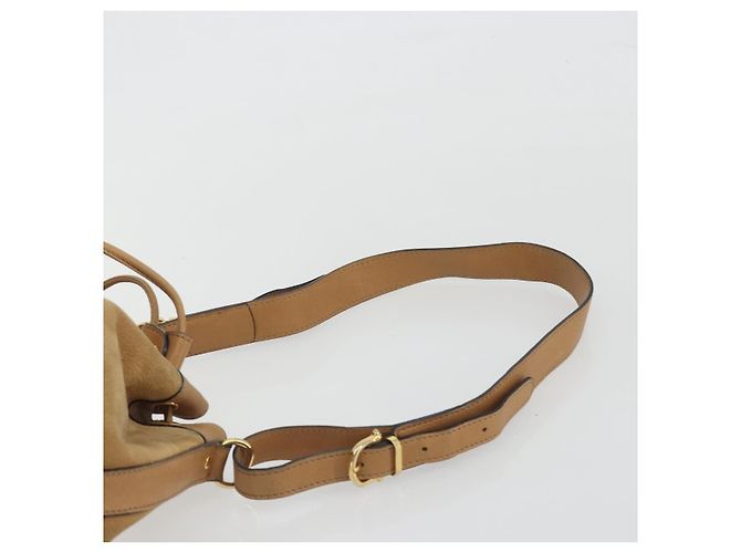 Céline Bolsa de Ombro CELINE em Couro Bege Dourado Autêntica 194005 - vista 8