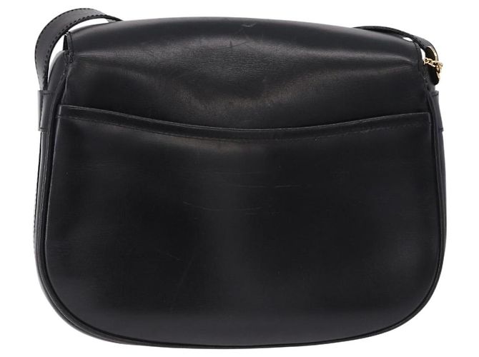 Céline CELINE Schultertasche aus Leder Schwarz Gold Auth 193055 Golden - Ansicht 3